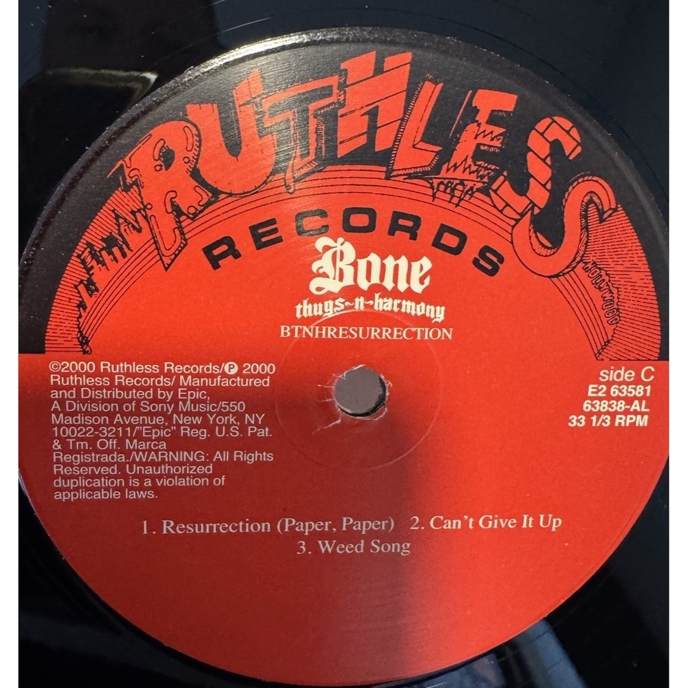 2LP BONE THUGS-N-HARMONY Btnhresurrection - RUTHLESS US Vinyl Record - Rare VG+